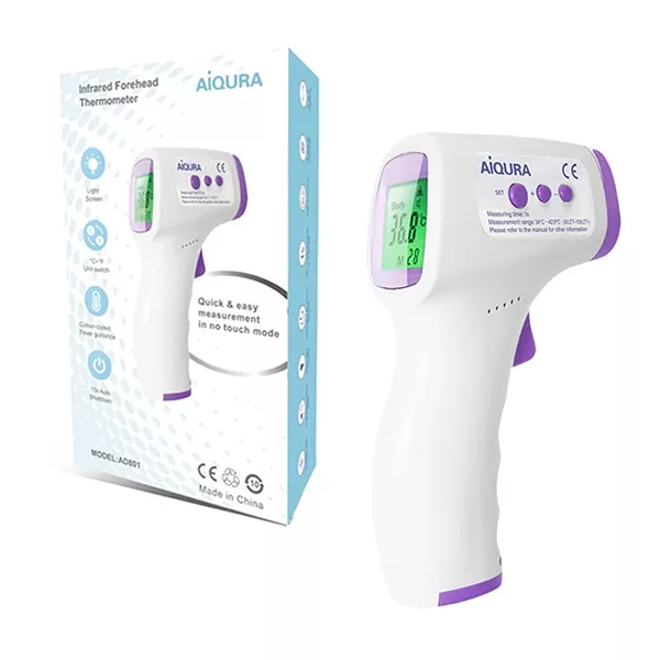 thermometer, infrarotthermometer, stirnthermometer, temperaturpistole, temp gun, berührungsloses thermometer, temperaturmessgerät, digitales thermometer