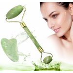 Jade-Gesichtsmassageroller und Gua Sha Hebewerkzeug