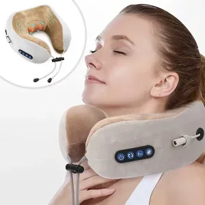Nackenmassagekissen, Reisemassagekissen, Nackenmassagegerät aus Memory Foam, Nackenmassagegerät in U-Form