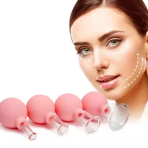 4 Stück Vakuum-Massage-Schröpfköpfe Schröpftherapie-Set