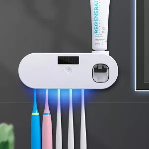 Zahnbürste UV-Desinfektionshalter Zahnpastaquetsche