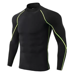 Kompressionsshirt, Kompressions-Langarmshirt, Herren-Rashguard, Fitnessstudio-Langarmshirt