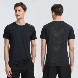 Herren-T-Shirt, Fitness-T-Shirt, Sport-T-Shirt, Lauf-T-Shirt, Workout-T-Shirt, schnell trocknendes T-Shirt, atmungsaktives T-Shirt