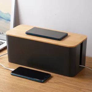 Kabelmanagement-Box, Kabel-Organizer, Kabel-Organisator, Kabel-Aufbewahrungsbox, Kabel-Aufräumbox