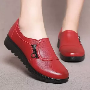 Damen Echtes Leder Slipper
