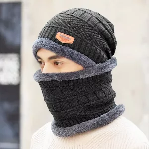 Winter Warmer Mützen- und Schal-Set für Herren