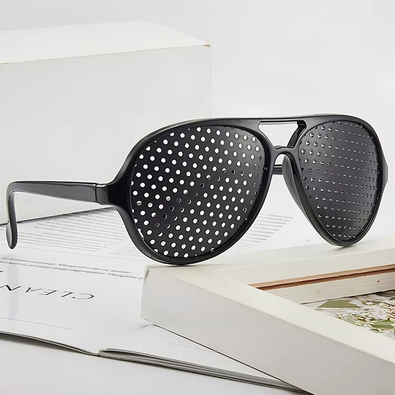 pinhole glasses, anti fatigue glasses, vision improvement glasses