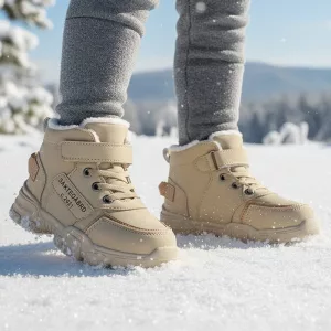 Winter-Thermo-Sneaker Stiefeletten Warme Plüschschuhe mit dicker Sohle für Kinder