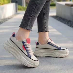 Damen Trendige Lässige Chunky Schuhe Stylische Plateau-Sneaker