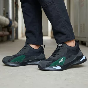 Herren-Stahlkappenschuhe im stilvollen Design, atmungsaktive, stoßdämpfende Arbeitssneaker