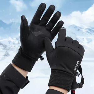 Warme wasserdichte Winterhandschuhe mit Isolierung und Fleecefutter für Touchscreens, für Outdoorsport